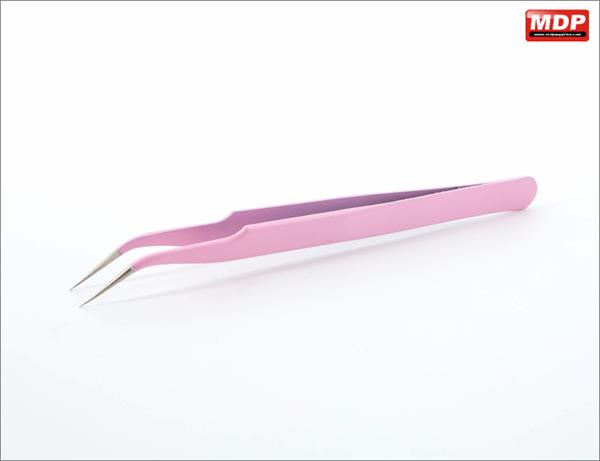 Pink Bent Nose Tweezers