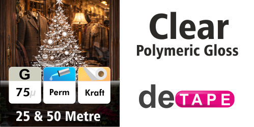 DeTape Clear Gloss Digital Polymeric 1370mm - 25m