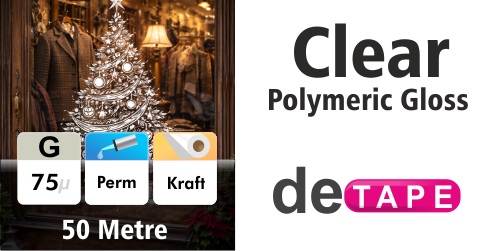 DeTape Clear Gloss Digital Polymeric 760mm - 50m