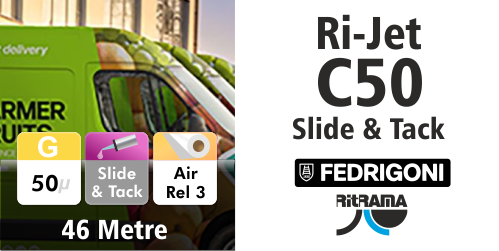 RiJet 50 White Gloss S/T Wrap 760mm - 46m