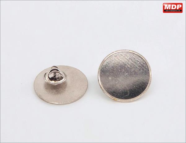 Round Lapel Badge 26mm Silver - Single