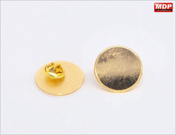 Round Lapel Badge 26mm Gold - Single