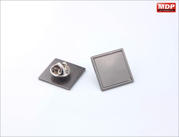 Square Lapel Badge 20mm Black - Single