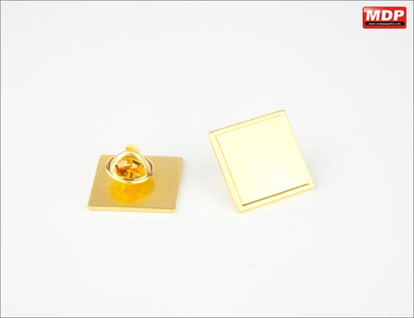 Square Lapel Badge 20mm Gold - Single