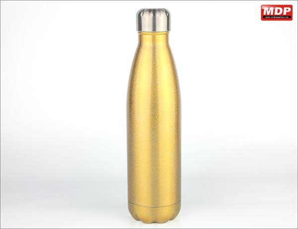 Water Bottle 500ml Tapered Glitter Gold - Single