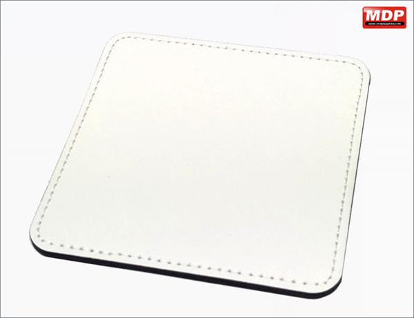 Dye Sub Coaster Square Leatherette White - Pack of 10