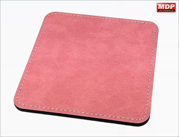 Dye Sub Coaster Square Leatherette Pink - Pack of 10