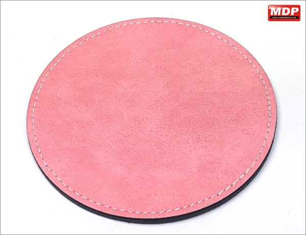 Dye Sub Coaster Round Leatherette Pink - Pack of 10