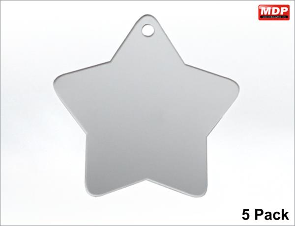 Acrylic Decorations Star - 5 Pack