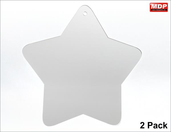 Acrylic Decorations Stars Large - 2 Pack