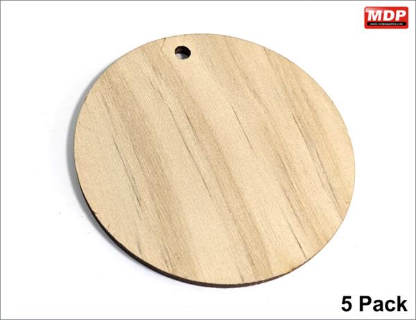 Dye Sub Wood Round Gift Tags 70mm - 5 Pack
