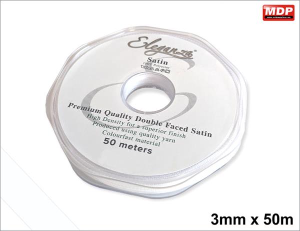 Ribbon White 3mm - Single