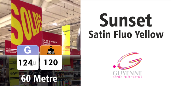 Guyenne Sunset Fluo Yellow Paper - 1270mm - 60m
