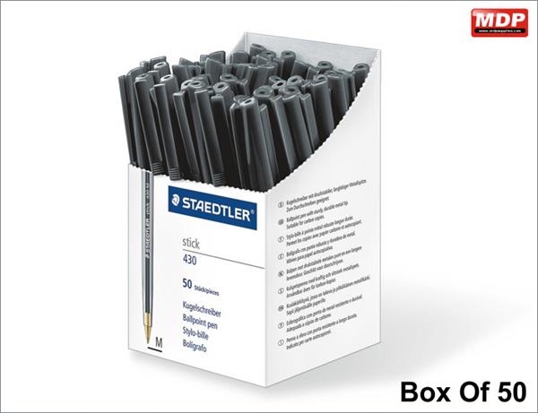 Staedtler 430 Ballpoint Pens Black - 6pk